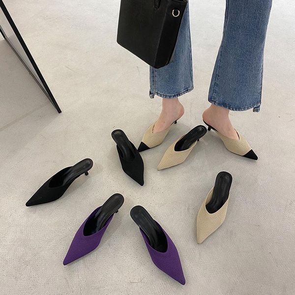 slippers knitted women pointed toe fashion mules shoes knitting outdoor casual slides flip flops comfortable, Black
slippers knitted women pointed toe fashion mules shoes knitting outdoor casual slides flip flops comfortable, Black