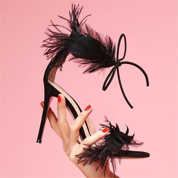feather decor black suede women sandals 2021 new summer women pumps lace-up high heels prom dress shoes woman sandalias mujer
feather decor black suede women sandals 2021 new summer women pumps lace-up high heels prom dress shoes woman sandalias mujer