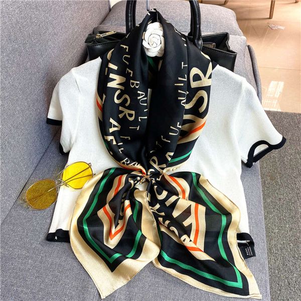 letter simulation silk winter warm curling large square wind multi-functional shawl scarf, Blue;black
letter simulation silk winter warm curling large square wind multi-functional shawl scarf, Blue;black