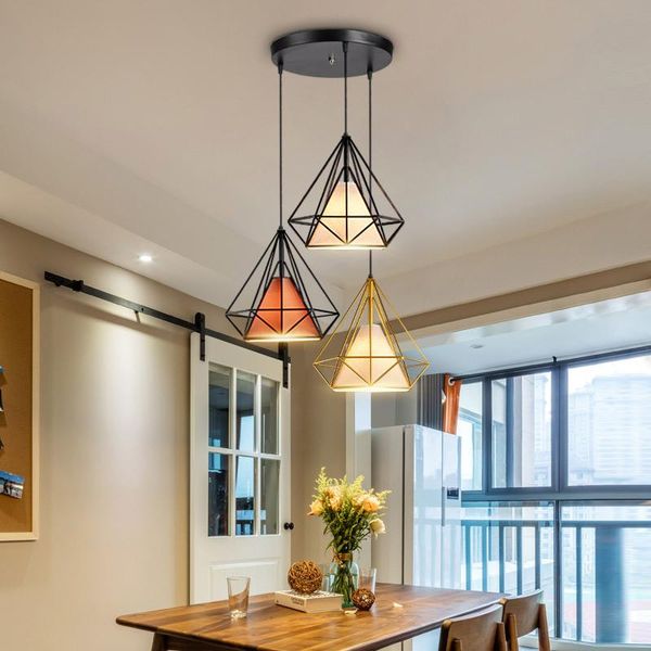 nordic modern minimalist restaurant led chandelier creative three-headed attic light art diamond iron bar personality e27 light
nordic modern minimalist restaurant led chandelier creative three-headed attic light art diamond iron bar personality e27 light