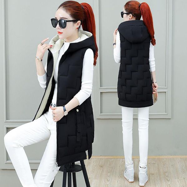 2021 new autumn and winter women vest long slim thickened large size female vest coat fashion wid women's sleeveless jacket, Black;white
2021 new autumn and winter women vest long slim thickened large size female vest coat fashion wid women's sleeveless jacket, Black;white