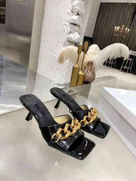 slippers 2021 fashion women high heels 5.5cm slip on shoes summer thin woman square toe chain pumps slides, Black
slippers 2021 fashion women high heels 5.5cm slip on shoes summer thin woman square toe chain pumps slides, Black