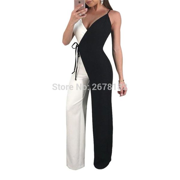 women's jumpsuits & rompers summer outfit sleeveless wide-legged strap 2021 bandage women casual s black and white collage, Black;white
women's jumpsuits & rompers summer outfit sleeveless wide-legged strap 2021 bandage women casual s black and white collage, Black;white
