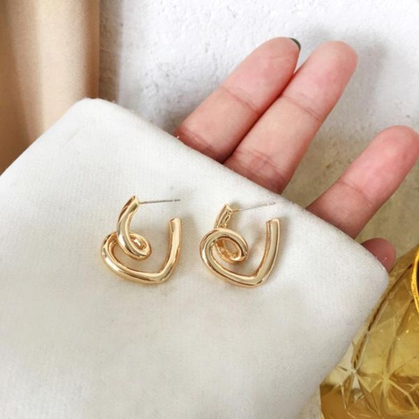 stud women fashion metal heart earring contracted temperament punk style love knot earrings adorn article, Golden;silver
stud women fashion metal heart earring contracted temperament punk style love knot earrings adorn article, Golden;silver