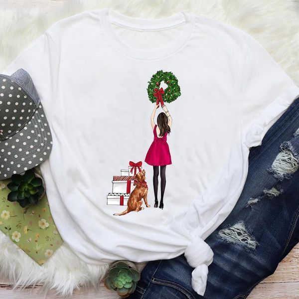 women cartoon dog happy time new year 90s holiday merry christmas print lady female graphic tees clothes t shirt t-shirt, White
women cartoon dog happy time new year 90s holiday merry christmas print lady female graphic tees clothes t shirt t-shirt, White