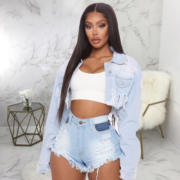 tassel jeans crop women ripped denim short jacket blue casual jeans streetwear coat, Black;brown
tassel jeans crop women ripped denim short jacket blue casual jeans streetwear coat, Black;brown