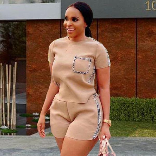 2 piece women's sets sporty 2021 women new summer short sleeve t-shirt and shorts suit two piece set sporting tracksuit outfit, Gray
2 piece women's sets sporty 2021 women new summer short sleeve t-shirt and shorts suit two piece set sporting tracksuit outfit, Gray