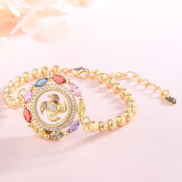 wholesale 14k colorful zircon rotating smart bracelet popular women's adjusting bracelet: the of luck bracelet valentine's day gif, Black
wholesale 14k colorful zircon rotating smart bracelet popular women's adjusting bracelet: the of luck bracelet valentine's day gif, Black