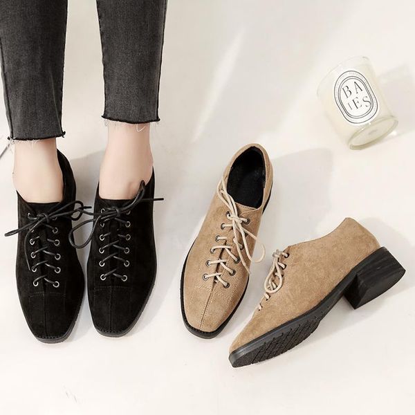 dress shoes women single female 2021 autumn wild korean style thick heels square toe flock retro cross tied lace up, Black
dress shoes women single female 2021 autumn wild korean style thick heels square toe flock retro cross tied lace up, Black