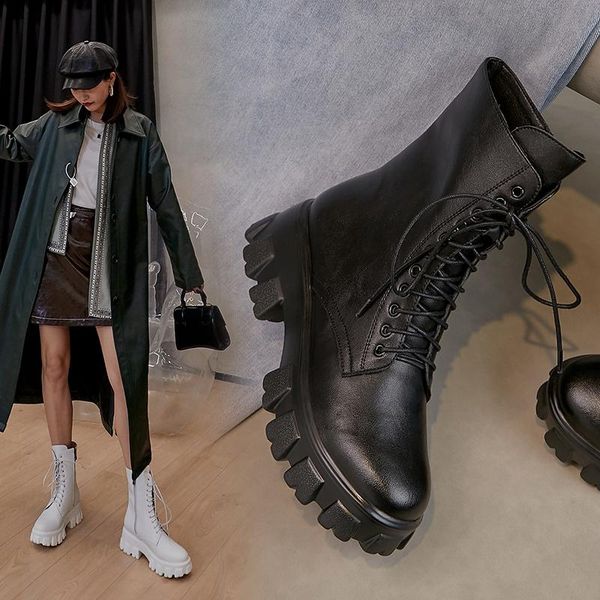 boots fashion women 2021 est genuine leather chunky high heels shoes woman winter platform lace up ankle autumn, Black
boots fashion women 2021 est genuine leather chunky high heels shoes woman winter platform lace up ankle autumn, Black