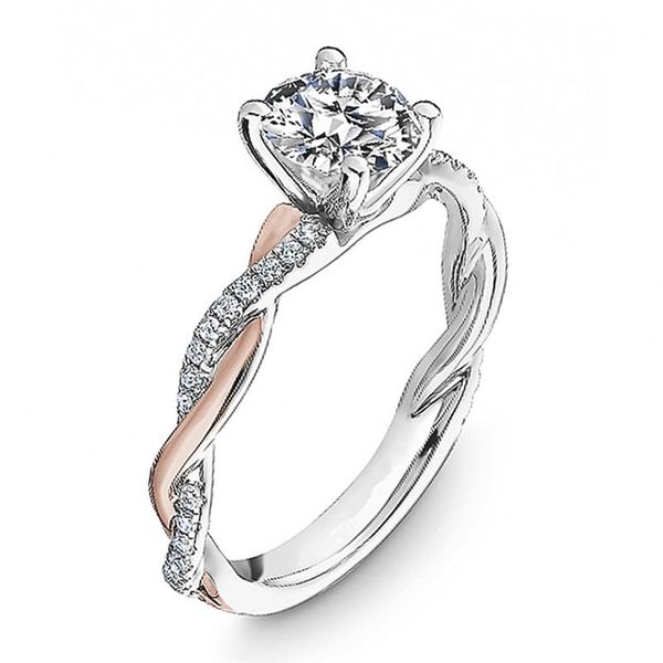 wedding rings delicate two tone twist women classic 4 claw design shiny cz female engagement romantic girl gift, Slivery;golden
wedding rings delicate two tone twist women classic 4 claw design shiny cz female engagement romantic girl gift, Slivery;golden