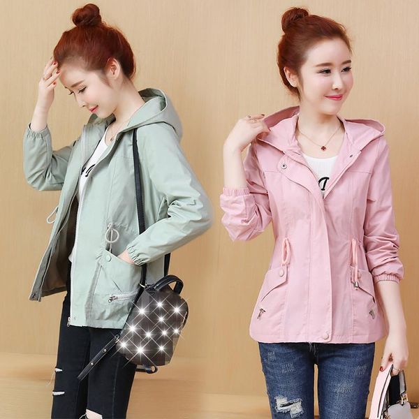 women's trench coats black pink coat women 2021 spring autumn korean fashion loose casual windbreaker hooded female outwear, Tan;black
women's trench coats black pink coat women 2021 spring autumn korean fashion loose casual windbreaker hooded female outwear, Tan;black