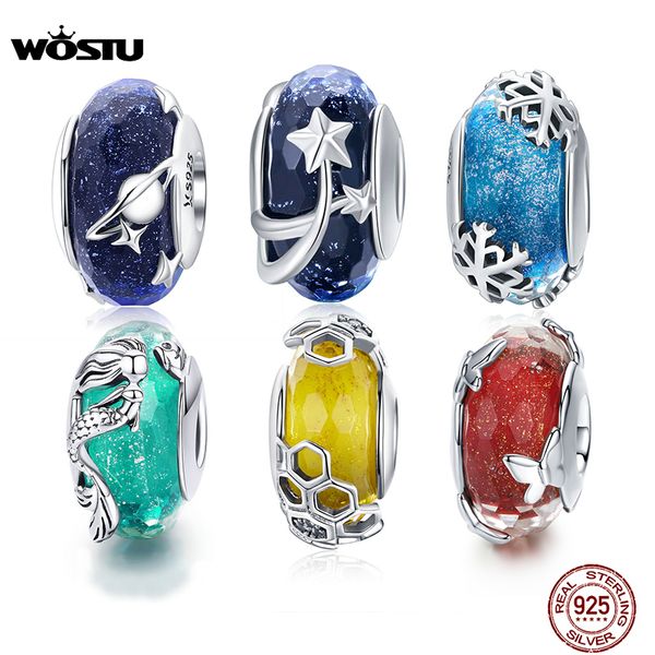 wostu 2019 new 925 sterling silver blue insterstellar glass beads charms fit women unique bracelet & bangle jewelry gift cqc1284 q0531, Black
wostu 2019 new 925 sterling silver blue insterstellar glass beads charms fit women unique bracelet & bangle jewelry gift cqc1284 q0531, Black