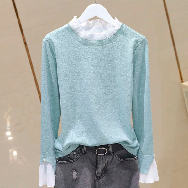 luxury fake winter 2020 new knitted stitching chiffon autumn and two korean versatile elastic slim bottomed 2021, White
luxury fake winter 2020 new knitted stitching chiffon autumn and two korean versatile elastic slim bottomed 2021, White