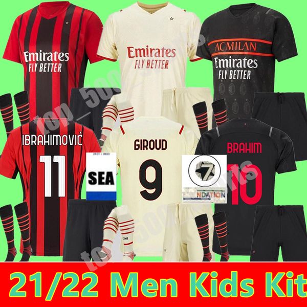 21 22 giroud milan ibrahimovic soccer jerseys 2021 2022 ac third kit home away fans tonali rebic theo bennacer kessie football shirts kjaer, Black
21 22 giroud milan ibrahimovic soccer jerseys 2021 2022 ac third kit home away fans tonali rebic theo bennacer kessie football shirts kjaer, Black