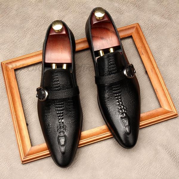 italian genuine leather monk strap men formal loafers mens party business wedding elegant dress shoes for men breathable shoes, Black
italian genuine leather monk strap men formal loafers mens party business wedding elegant dress shoes for men breathable shoes, Black
