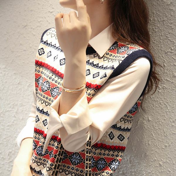 women's vests autumn female retro vest with no sleeves outer garments slimming jacket casual baggy waistcoat women's sweater rcq7, Black;white
women's vests autumn female retro vest with no sleeves outer garments slimming jacket casual baggy waistcoat women's sweater rcq7, Black;white