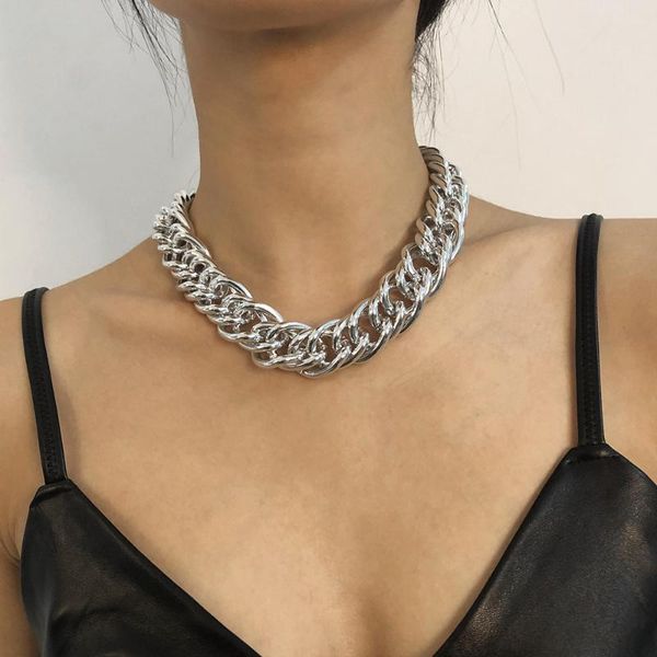 chokers hip hop women/men choker necklace collar punk big gold color thick chain women chunky link jewelry, Golden;silver
chokers hip hop women/men choker necklace collar punk big gold color thick chain women chunky link jewelry, Golden;silver