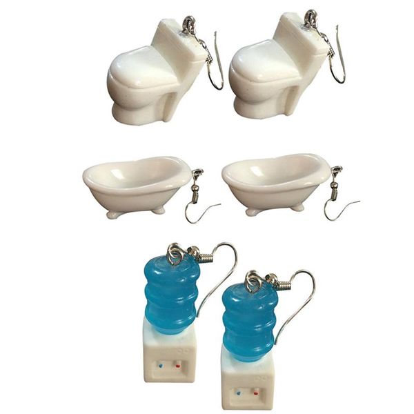 dangle & chandelier creative funny toliet drop earrings for women mini 3d closestool bathtub earring water dispenser ear hook hip hop jewelr, Silver
dangle & chandelier creative funny toliet drop earrings for women mini 3d closestool bathtub earring water dispenser ear hook hip hop jewelr, Silver