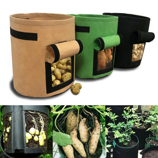 5pcs/lot 4 7 10 gallon potato planting bag pot garden greenhouse vegetable planter growing bags non-woven seedling containers
5pcs/lot 4 7 10 gallon potato planting bag pot garden greenhouse vegetable planter growing bags non-woven seedling containers