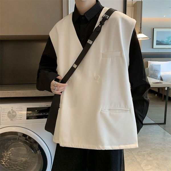 men's vests vest men loose patchwork design trendy summer harajuku elegant ulzzang college outwear oversize retro, Black;white
men's vests vest men loose patchwork design trendy summer harajuku elegant ulzzang college outwear oversize retro, Black;white