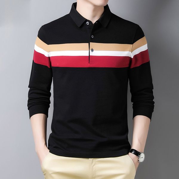2021 autumn new large stripe stitching business casual long sleeve polo shirt brand men's clothing dir5, White;black
2021 autumn new large stripe stitching business casual long sleeve polo shirt brand men's clothing dir5, White;black