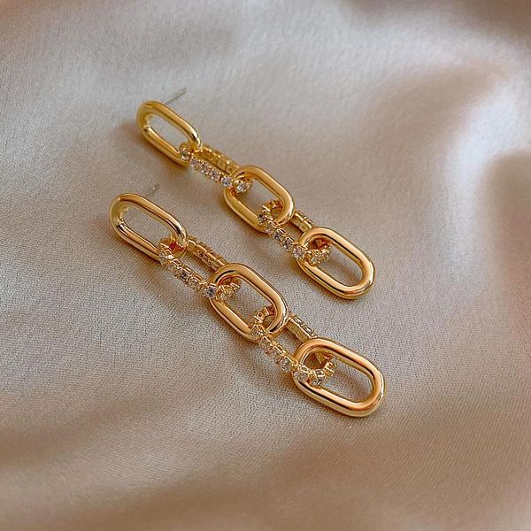 dangle & chandelier 2021 earrings for women korean style chain shape ear studs micro-dotted brick high-end bridal gift jewelry party, Silver
dangle & chandelier 2021 earrings for women korean style chain shape ear studs micro-dotted brick high-end bridal gift jewelry party, Silver