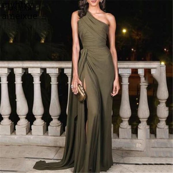 party dresses 2021 simple evening a-line floor length one shoulder side split gowns custom made vestido de noche, White;black
party dresses 2021 simple evening a-line floor length one shoulder side split gowns custom made vestido de noche, White;black
