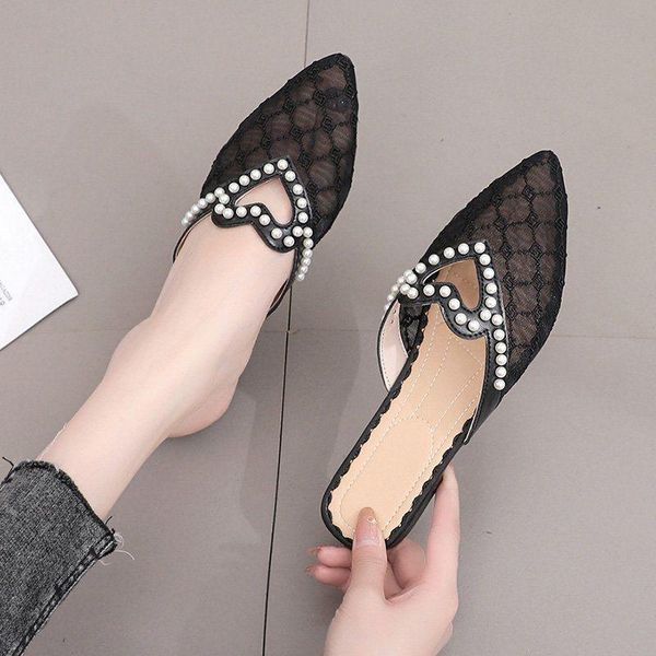 slippers baotou net yarn women's outer wear flat thick heel 2021 summer wild pointed fashion breathable sandals and, Black
slippers baotou net yarn women's outer wear flat thick heel 2021 summer wild pointed fashion breathable sandals and, Black