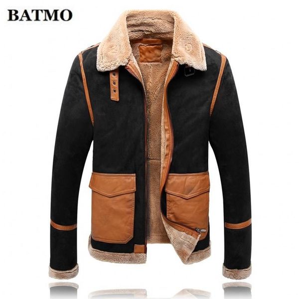 men's jackets batmo 2021 winter arrival leather with fur jacket,fashion pu splice turndown collar keep warm jacket coat, Black;brown
men's jackets batmo 2021 winter arrival leather with fur jacket,fashion pu splice turndown collar keep warm jacket coat, Black;brown