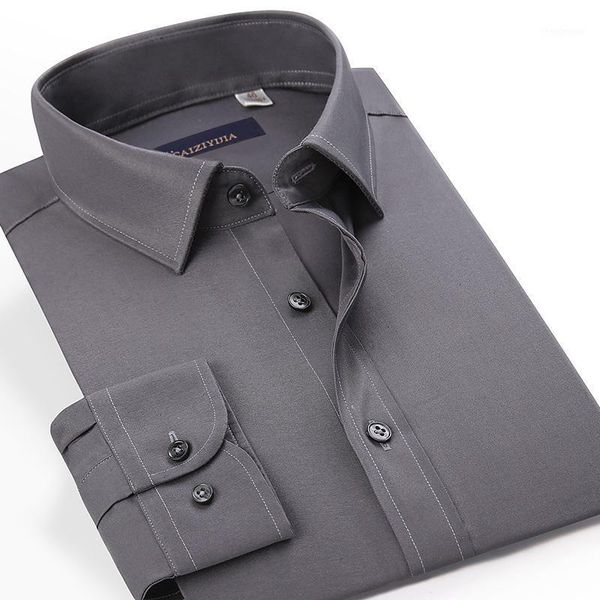 men's dress shirts classic long-sleeve solid plain pocketless standard-fit male business office wear wrinkle-formal shirt, White;black
men's dress shirts classic long-sleeve solid plain pocketless standard-fit male business office wear wrinkle-formal shirt, White;black