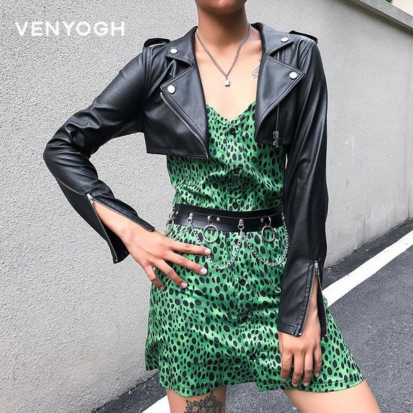women's leather & faux venyogh2021 winter clothing motorcycle cool loose and irregular zipper short small coat, Black
women's leather & faux venyogh2021 winter clothing motorcycle cool loose and irregular zipper short small coat, Black