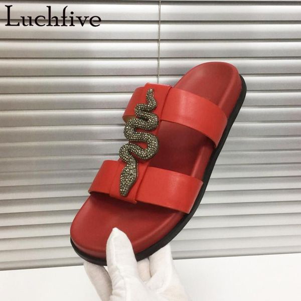 slippers summer casual beach flat mules women black white leather shoes rhinestones metal snake thick bottom fashion
slippers summer casual beach flat mules women black white leather shoes rhinestones metal snake thick bottom fashion