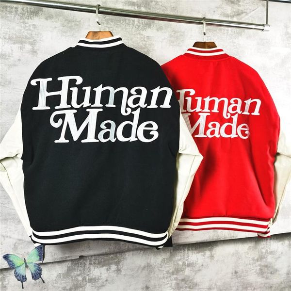 men's jackets embroidery human made baseball jacket patchwork men women girls don't cry stand collar varsity, Black;brown
men's jackets embroidery human made baseball jacket patchwork men women girls don't cry stand collar varsity, Black;brown