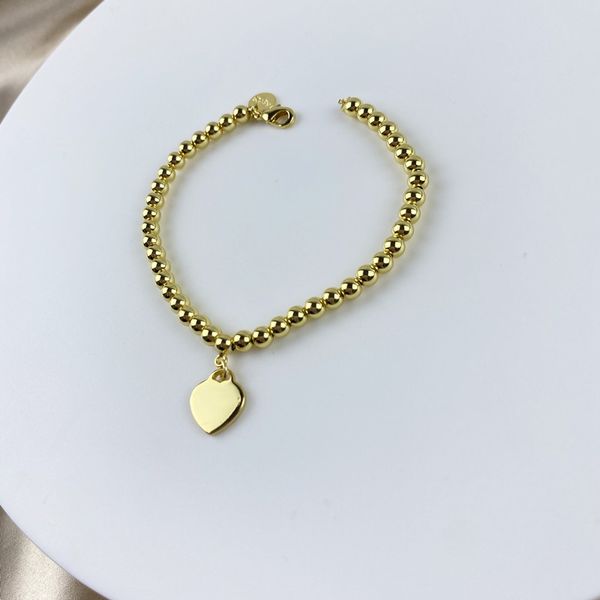 100% classic silver s925 women's bracelet, fashionable gold 4mm love pendant bead chain, give girlfriend engagement gift, Golden;silver
100% classic silver s925 women's bracelet, fashionable gold 4mm love pendant bead chain, give girlfriend engagement gift, Golden;silver