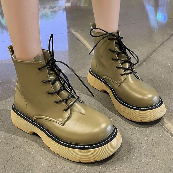 boots shoes women ankle 2021 autumn british wind lace up pu leather casual platform booties, Black
boots shoes women ankle 2021 autumn british wind lace up pu leather casual platform booties, Black