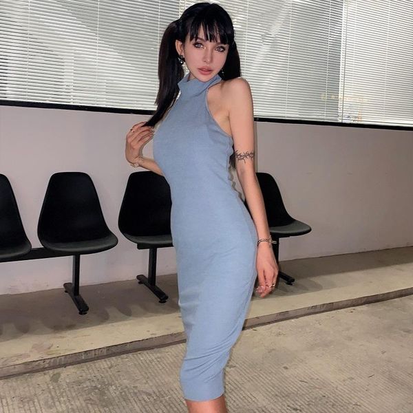 dresses women halter backless dress fashion sleeveless turtleneck solid color slim fit knee length dress clubwear for women, Black;gray
dresses women halter backless dress fashion sleeveless turtleneck solid color slim fit knee length dress clubwear for women, Black;gray