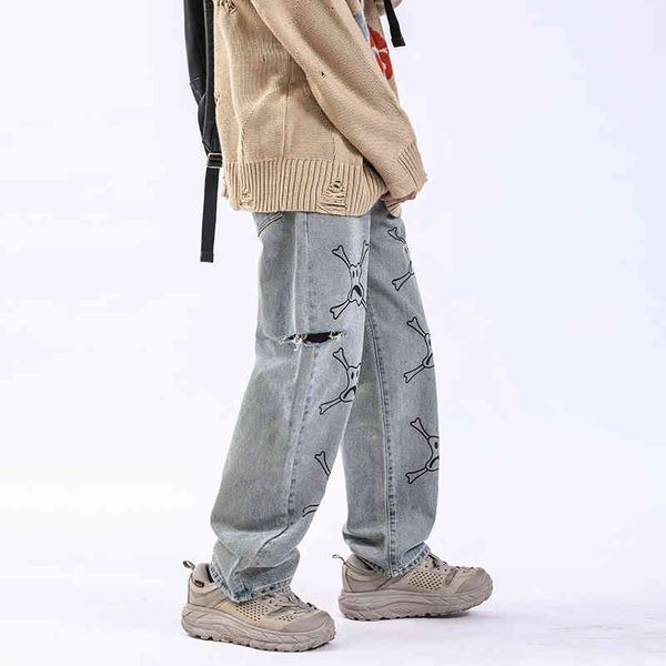 men's jeans vintage imprint skull for man spring suit fashion trends torn on the streetwear side brim pants big size teens hole denim j, Blue
men's jeans vintage imprint skull for man spring suit fashion trends torn on the streetwear side brim pants big size teens hole denim j, Blue
