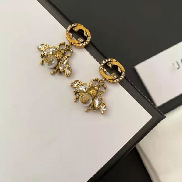 designer earrings jewellery2020 gujia new brass wind double-g crystal pendant bee earrings personalized fashion earrings for w p5dw, Silver
designer earrings jewellery2020 gujia new brass wind double-g crystal pendant bee earrings personalized fashion earrings for w p5dw, Silver