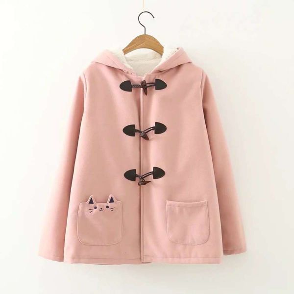 2021sweet and lovely pocket cat embroidered warm hooded croissant with tweed coat female c6277, Black
2021sweet and lovely pocket cat embroidered warm hooded croissant with tweed coat female c6277, Black