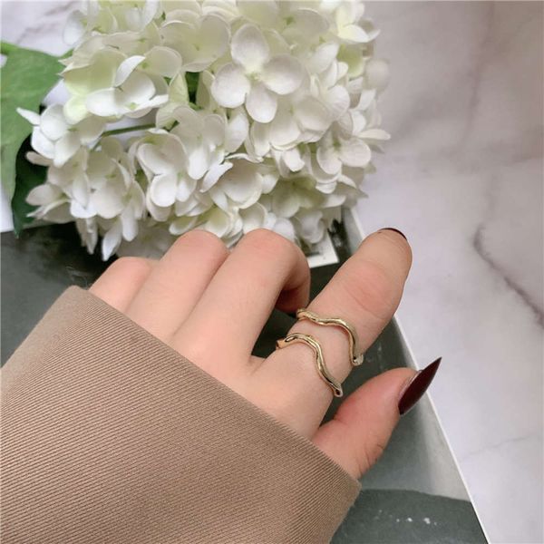 hbp fashion japanese and korean new bending geometric lines irregular corrugated surface double layer cold wind ring, Silver
hbp fashion japanese and korean new bending geometric lines irregular corrugated surface double layer cold wind ring, Silver