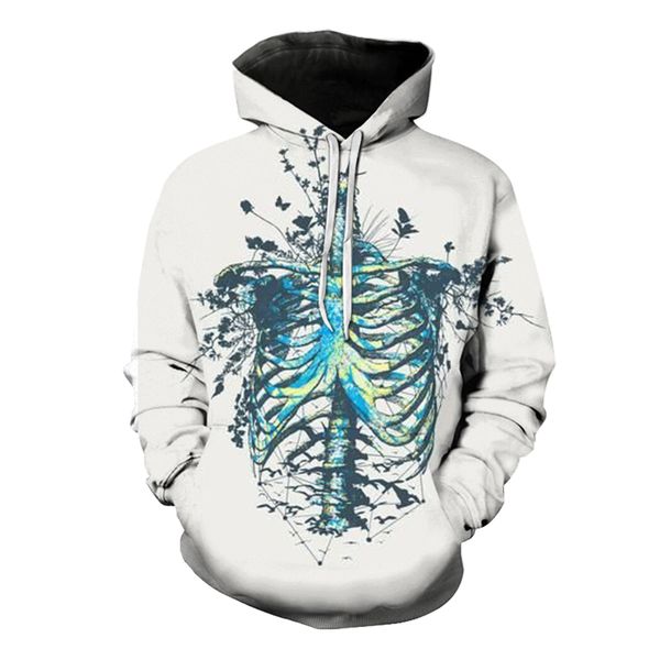 white skull comfortable pattern men's 3d printing hoodie visual impact party punk gothic round neck american sweater hoodie, Black
white skull comfortable pattern men's 3d printing hoodie visual impact party punk gothic round neck american sweater hoodie, Black