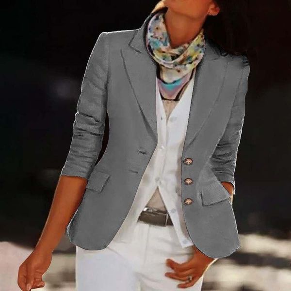 women's suits & blazers autumn lapel elegant casual vintage work ol oversized fashion solid long sleeve blazer women female coats, White;black
women's suits & blazers autumn lapel elegant casual vintage work ol oversized fashion solid long sleeve blazer women female coats, White;black