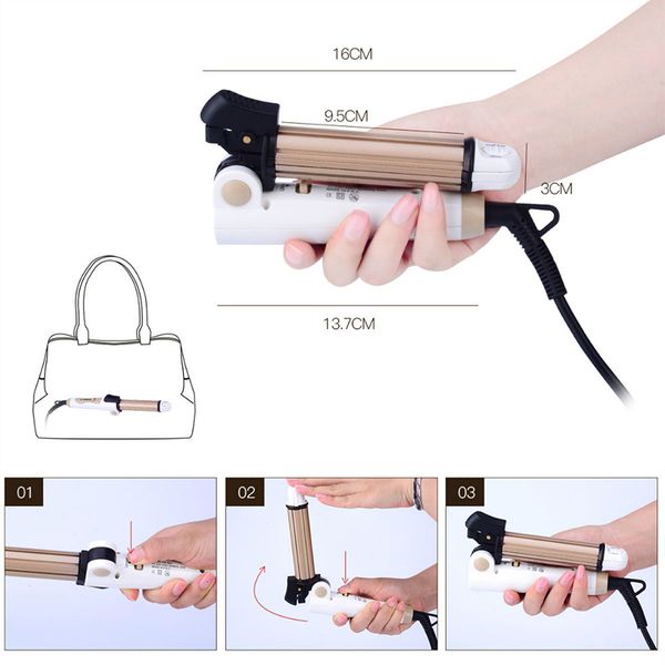 multifunctional 3 in 1 hair curler & hair straightener ceramic foldable electric curling iron corrugation hair styling tool 40d
multifunctional 3 in 1 hair curler & hair straightener ceramic foldable electric curling iron corrugation hair styling tool 40d
