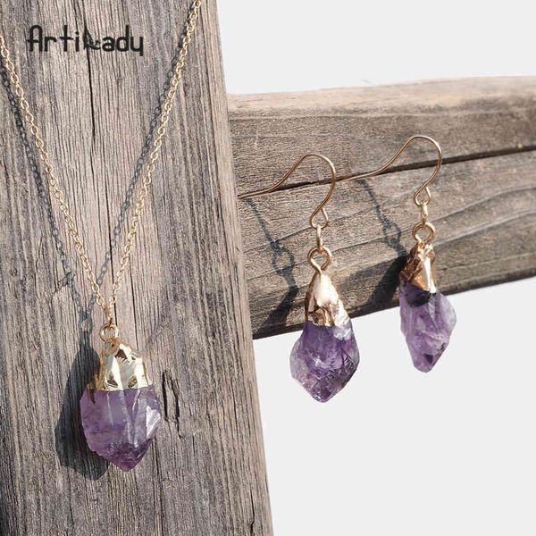 artilady natural stone earrings pendant necklace female crystal drop earring jewelry set for women as gift, Black
artilady natural stone earrings pendant necklace female crystal drop earring jewelry set for women as gift, Black