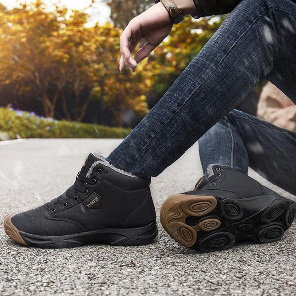boots plus velvet warm outdoor leather men high ankle mens shoes comfort sneakers non-slip breathable waterproof, Black
boots plus velvet warm outdoor leather men high ankle mens shoes comfort sneakers non-slip breathable waterproof, Black
