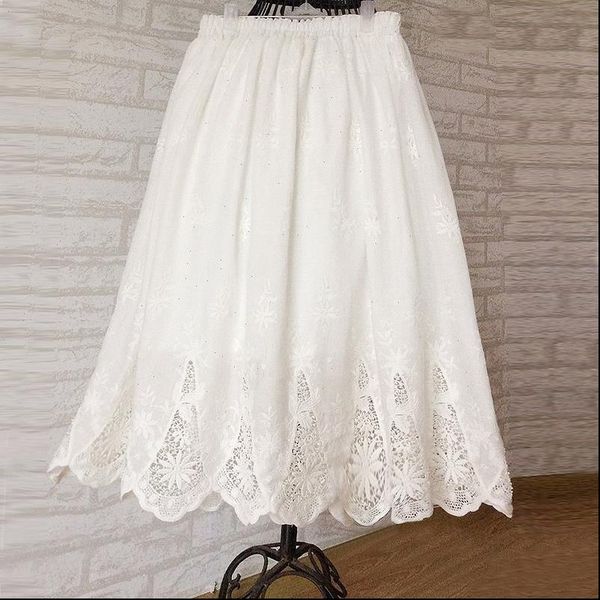 romantic white openwork embroidery retro womens skirt cotton a line mori girl, Black
romantic white openwork embroidery retro womens skirt cotton a line mori girl, Black
