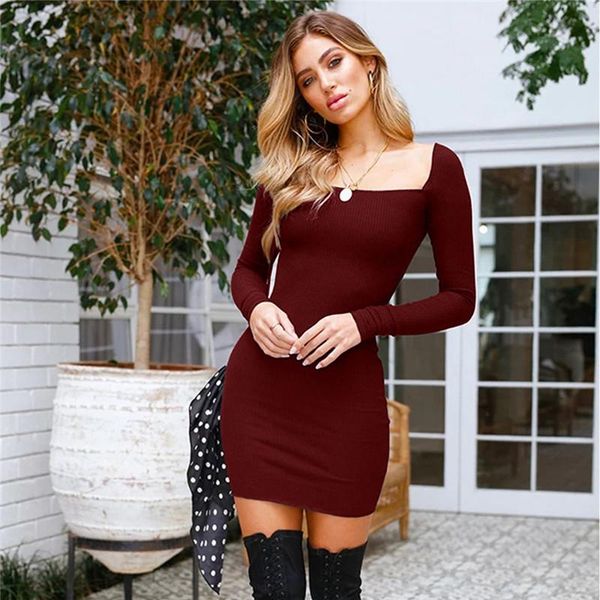 casual dresses 1pc fashion style women's autumn solid color sheath slim bodycon dress long sleeve elegant package hip, Black;gray
casual dresses 1pc fashion style women's autumn solid color sheath slim bodycon dress long sleeve elegant package hip, Black;gray