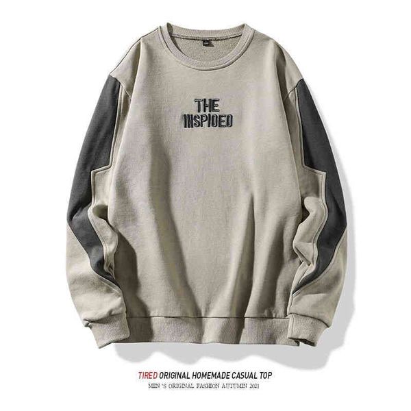 men's in 2021 new autumn winter round neck loose long sve t-shirt fashion brand splicing men's cloth, Black
men's in 2021 new autumn winter round neck loose long sve t-shirt fashion brand splicing men's cloth, Black