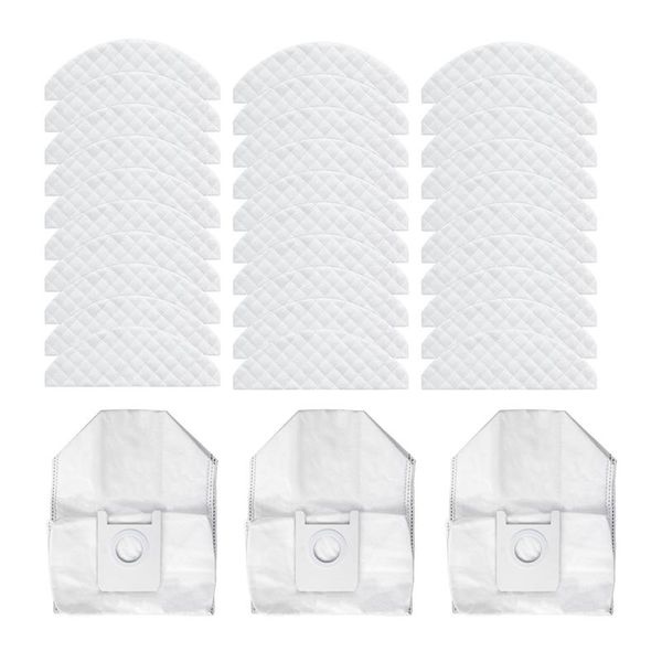 vacuum cleaners promotion33pcs for roidmi eve plus robot cleaner dust bag disposable mop cloth cleaning replacement parts